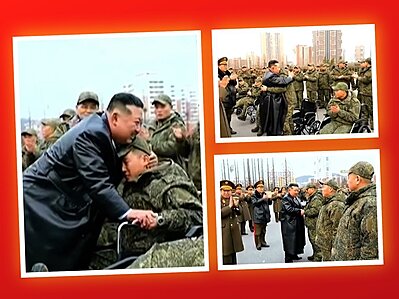 Kim Jong Un m lnh thương tật, tung h anh hng Bắc Hn trở về từ chiến trường Kursk