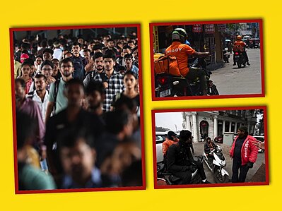 10 ph�t tới liền v� c�i gi� ph�a sau: Hơn 200.000 shipper Ấn Độ đ�nh c�ng đ�m giao thừa